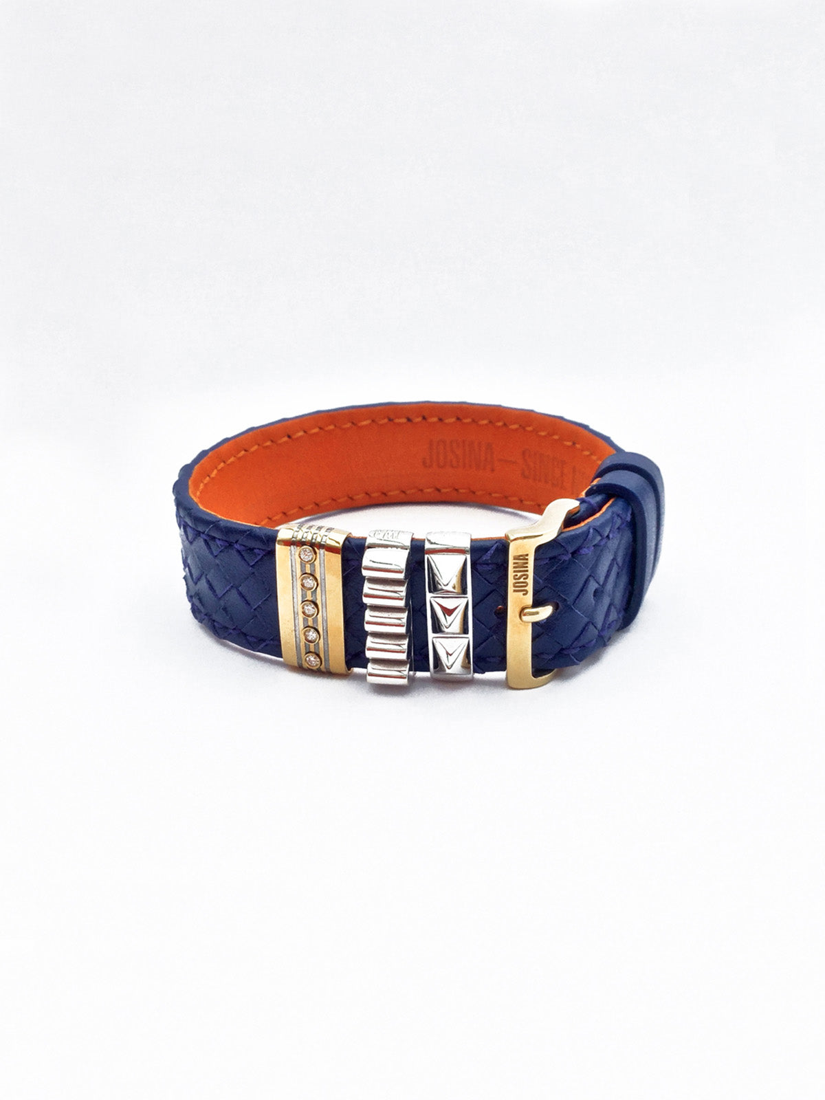 Embracelet Woven - Bracelet in 6 colors - with 18k solid gold buckle
