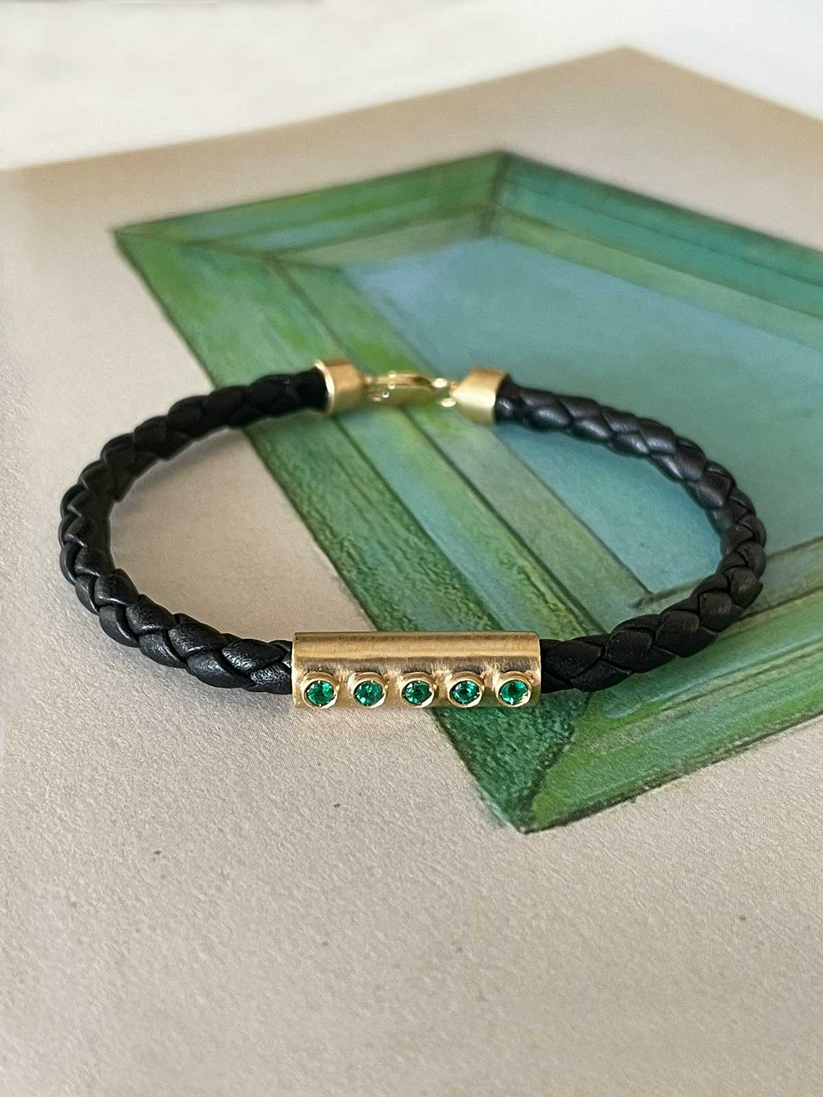 Emerald Essence - Bracelet in 18 karat solid gold with Emeralds