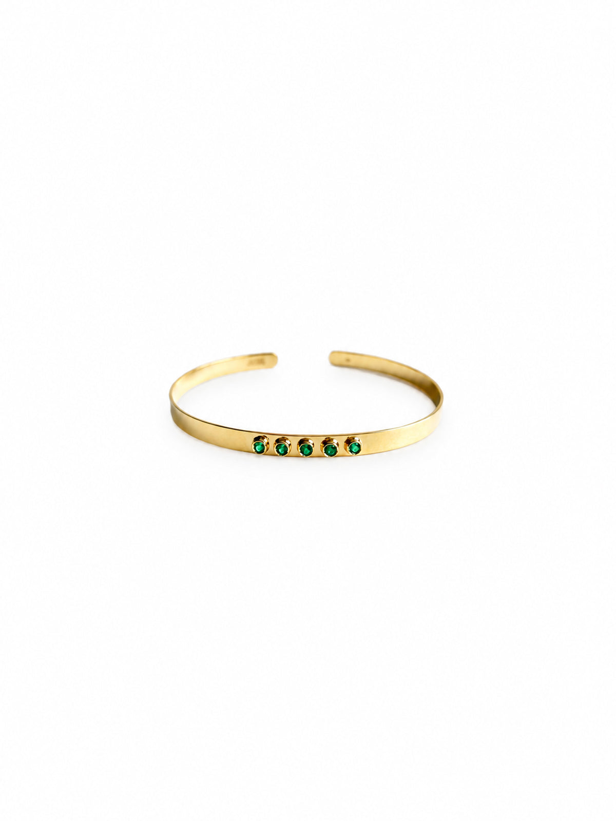 JABBAR - Bangle with vibrant green Emeralds