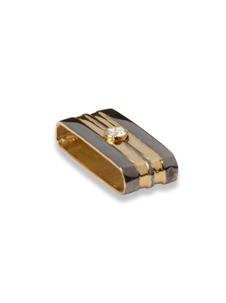 Charm in 18-karat yellow gold oxydized - Fine jewellery - JOSINA