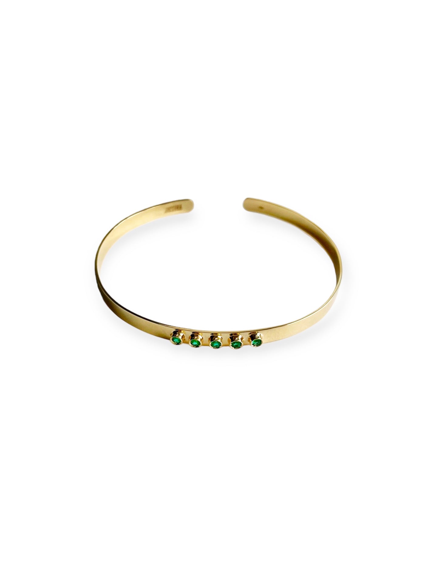 Jabbar - Bangle with vibrant green Emeralds