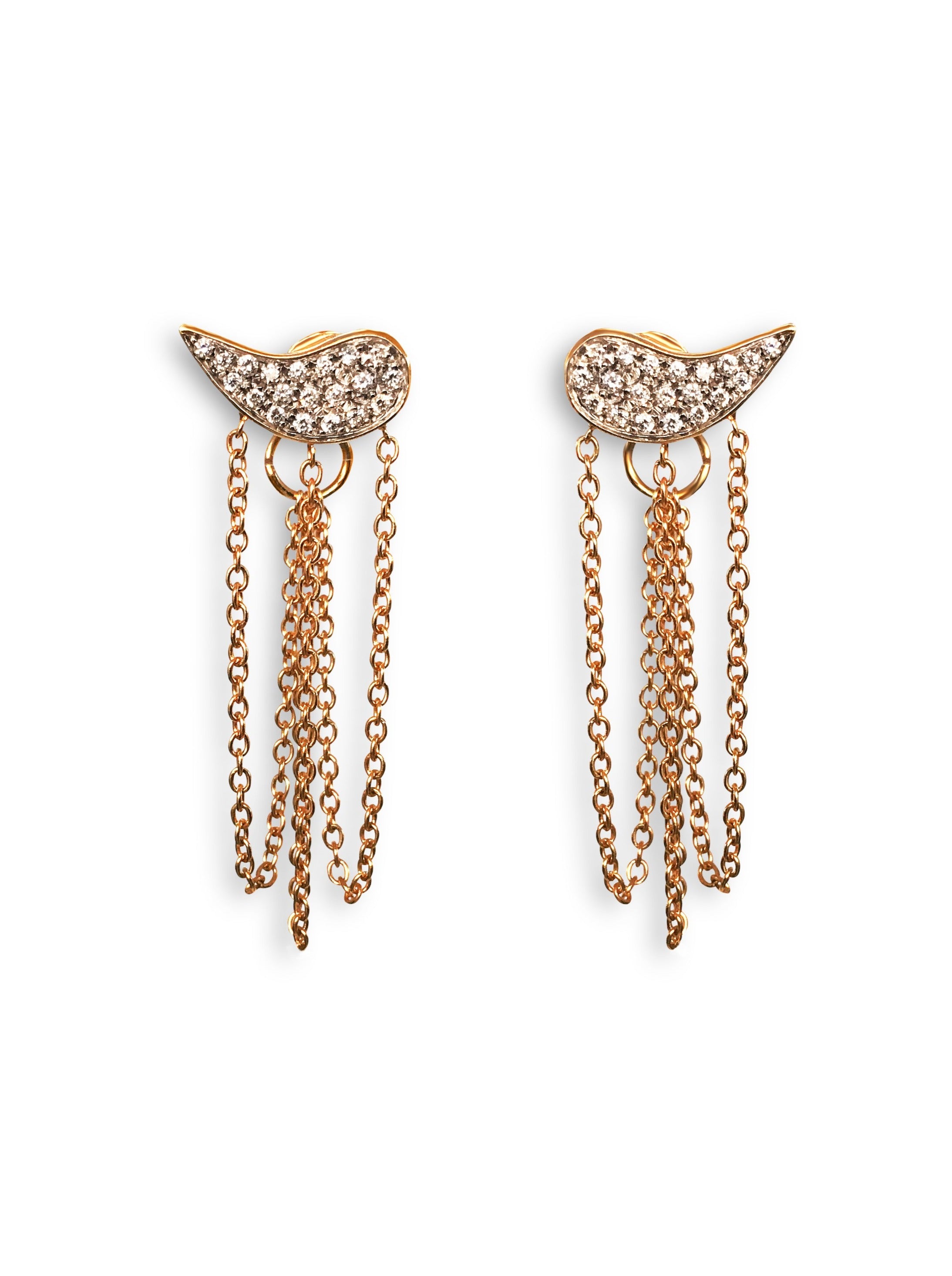Drip Drop - Earrings in 18 karat gold with diamonds