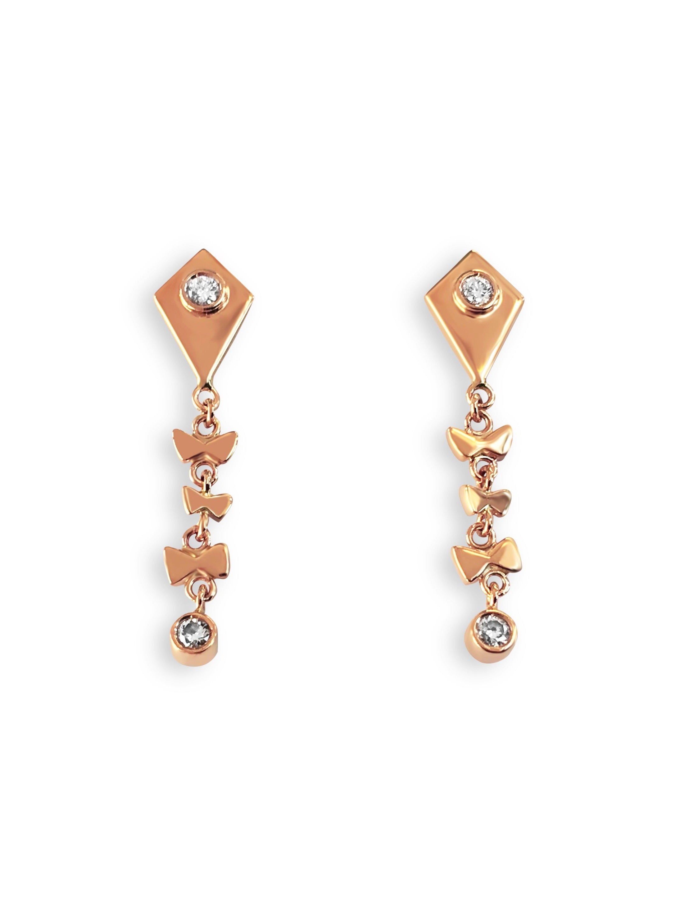 Kite - Earrings with gleaming diamonds