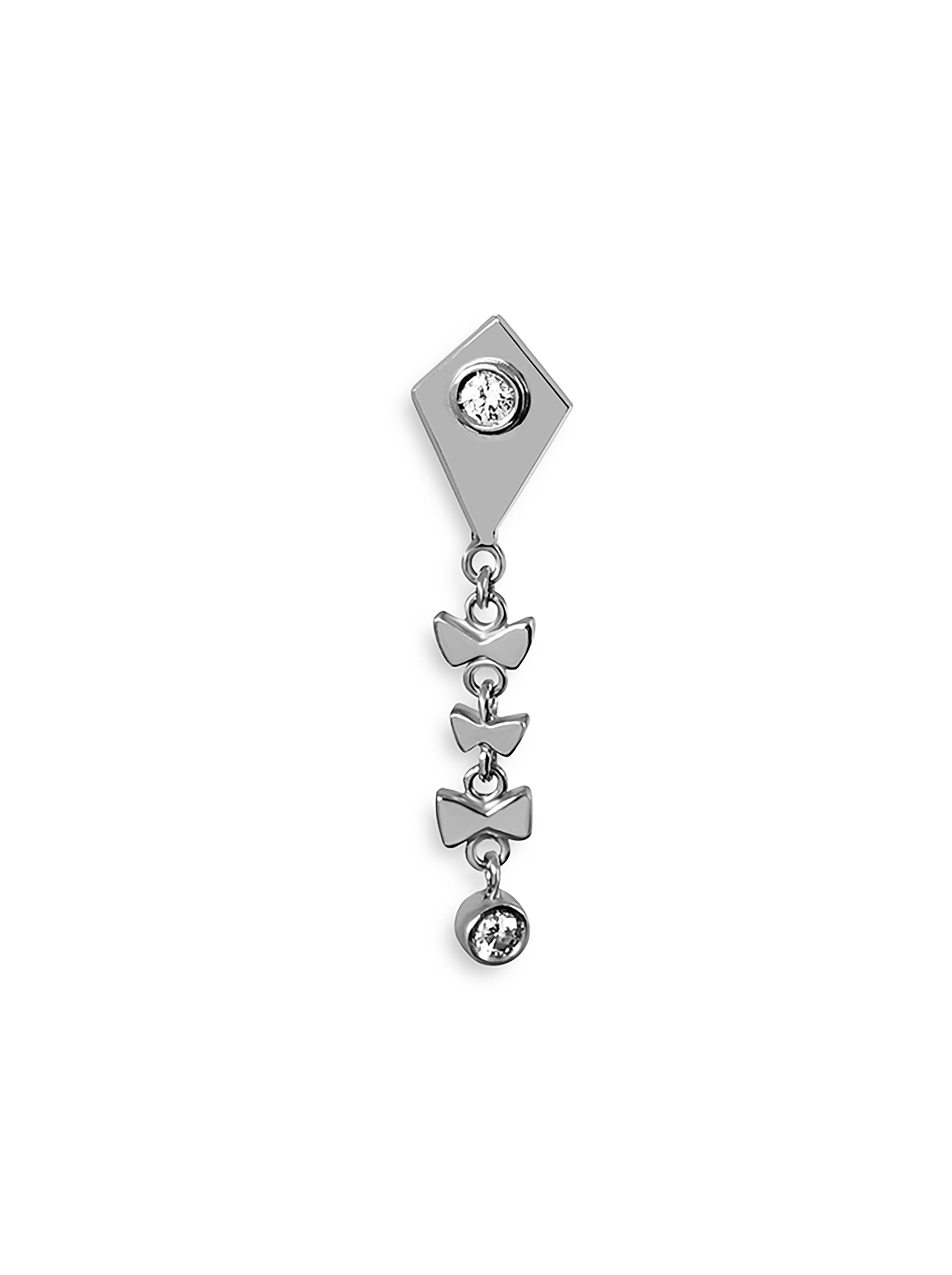 Kite - Earring Single with gleaming diamonds