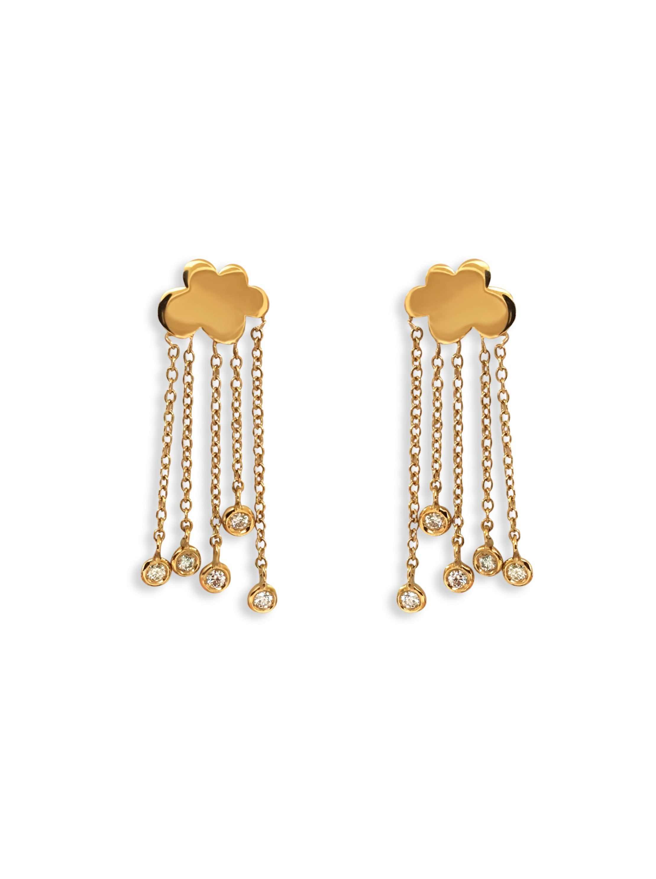 Rain Clouds - Earrings in 18-karat gold with diamonds