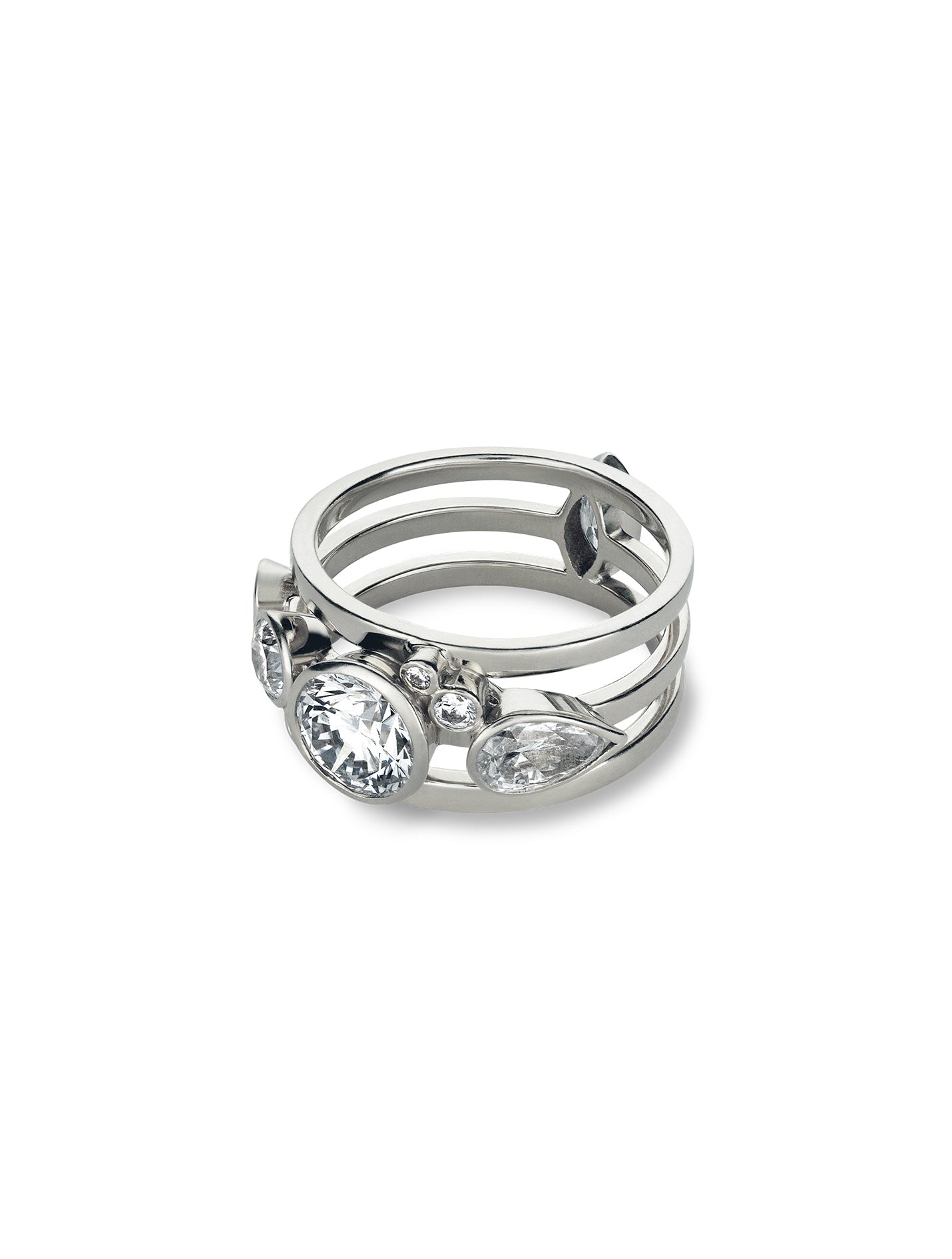 High Five - Ring adorned with 2.63 carats diamonds