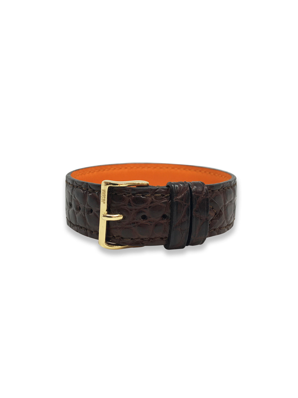 Embracelet Alligator - Bracelet in 2 colors- with 18kt solid gold buckle