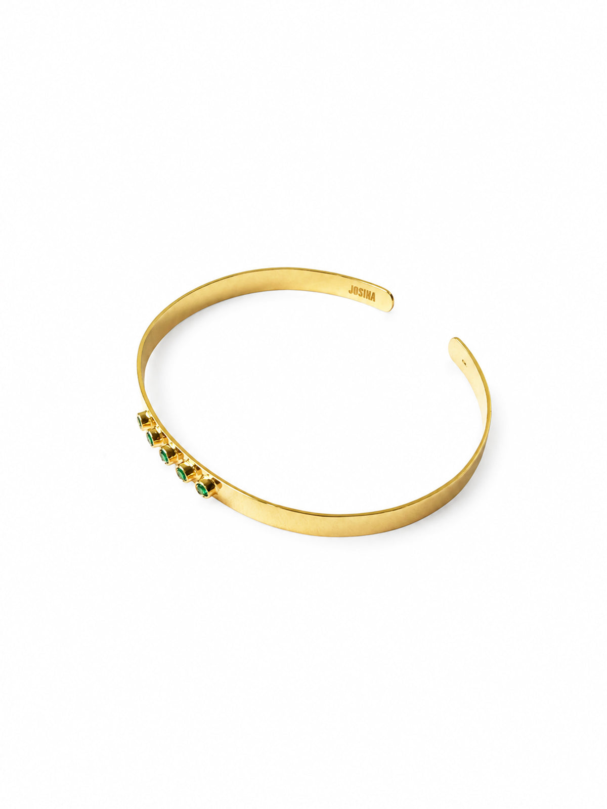 JABBAR - Bangle with vibrant green Emeralds