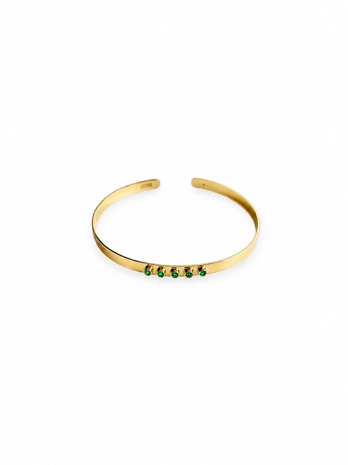 JABBAR - Bangle with vibrant green Emeralds