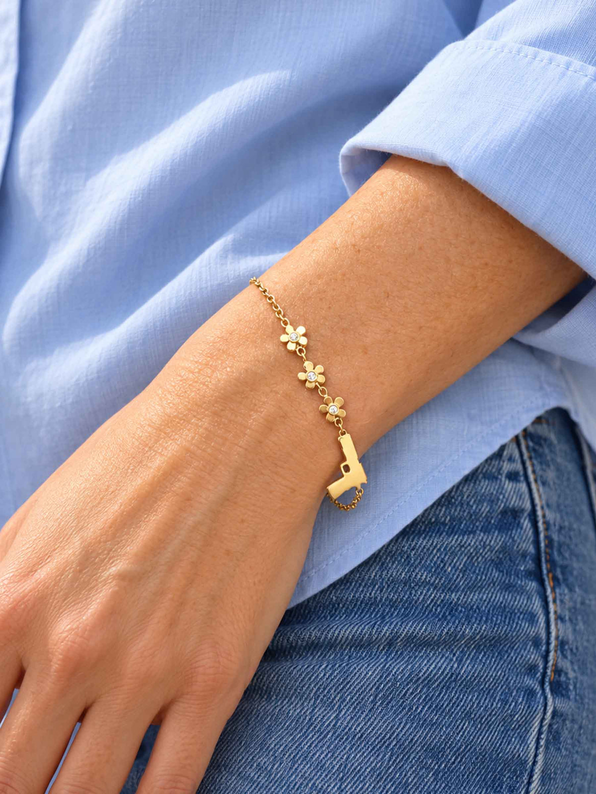 FLOWER GUN - Bracelet with diamonds