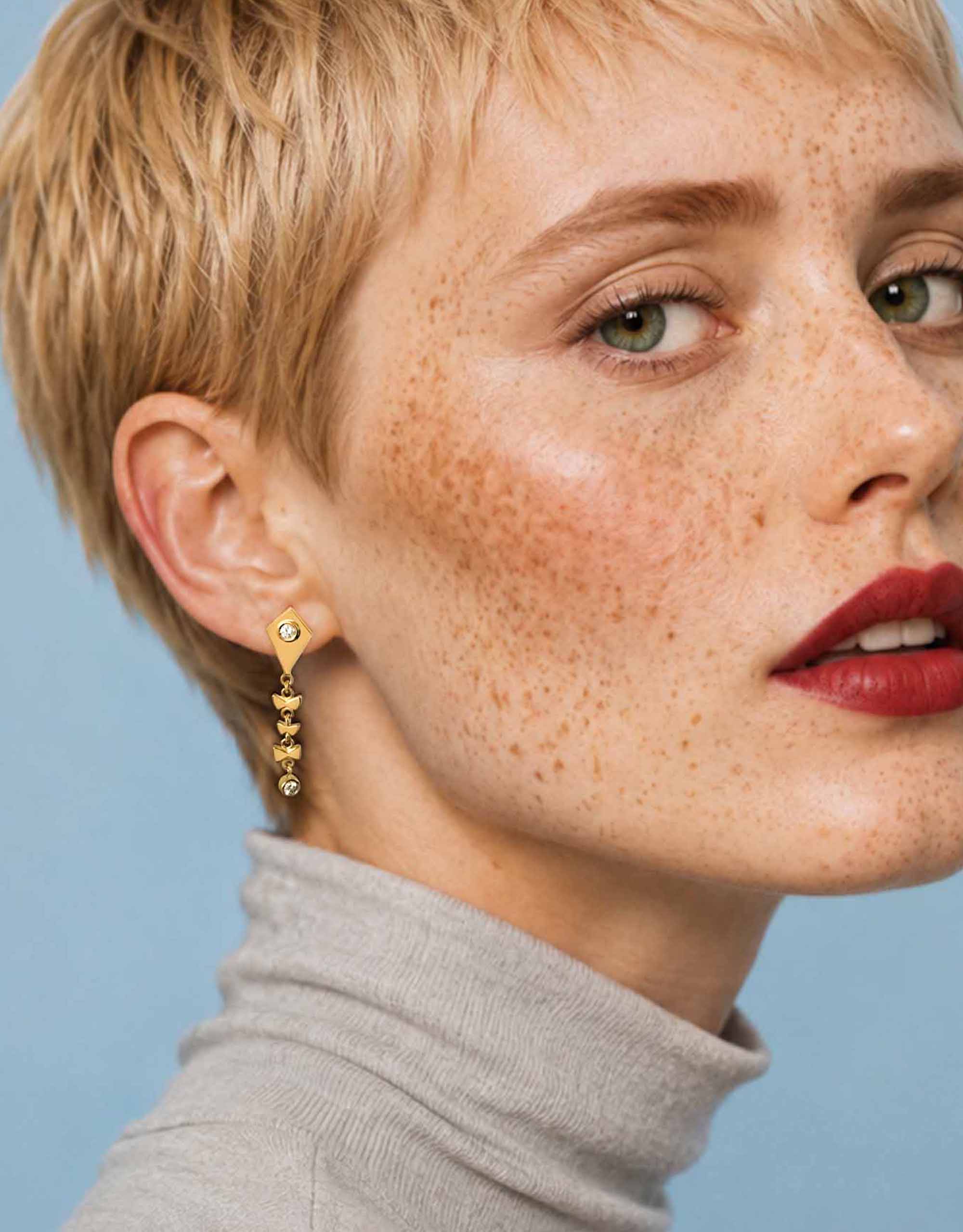 KITE – Single Earring with Diamonds in 18-Karat Gold