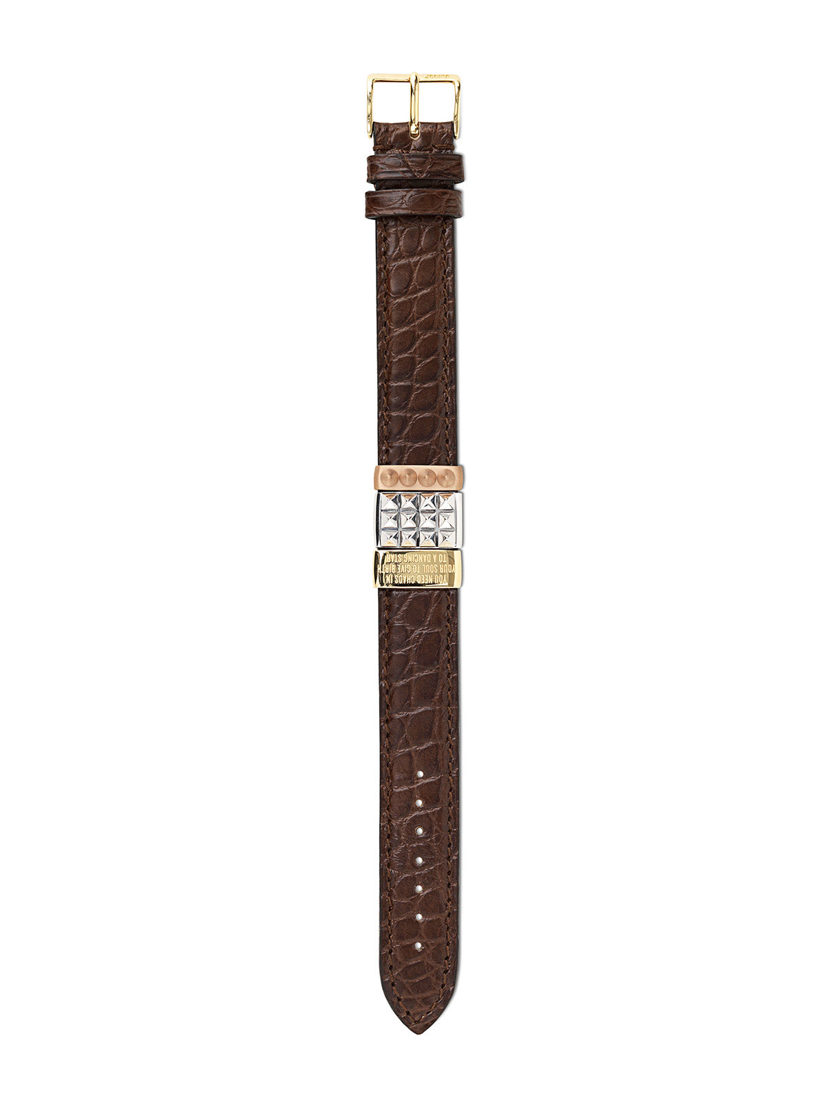 Embracelet Alligator - Bracelet in 2 colors- with 18kt solid gold buckle