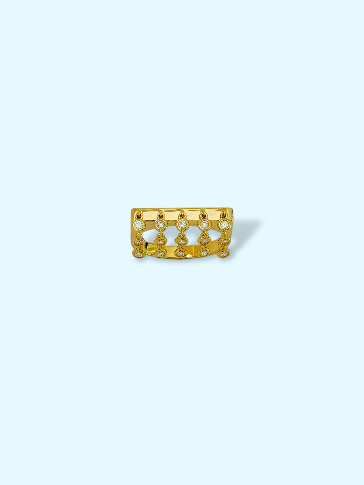 ADHD - Ring with 15 brilliant-cut diamonds