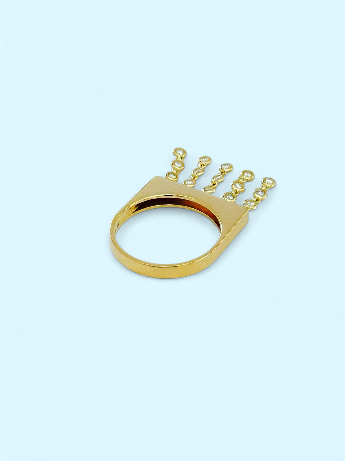 ADHD - Ring with 15 brilliant-cut diamonds