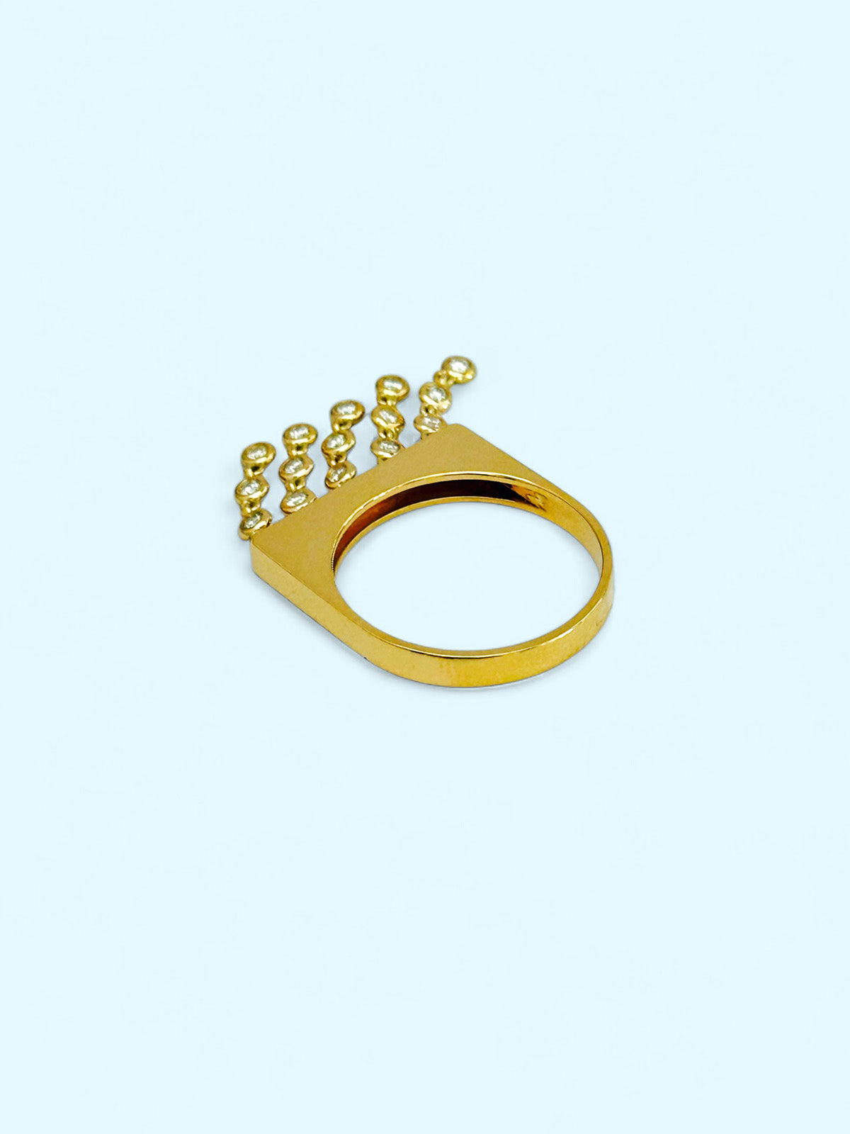 ADHD - Ring with 15 brilliant-cut diamonds