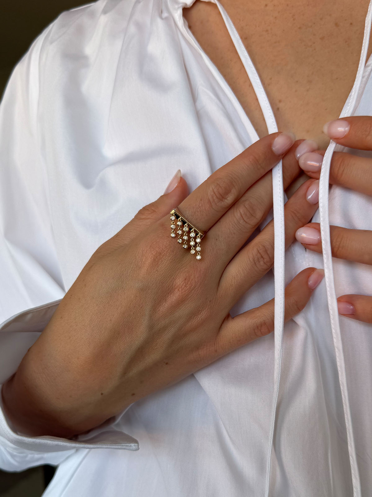 ADHD - Ring with 15 brilliant-cut diamonds