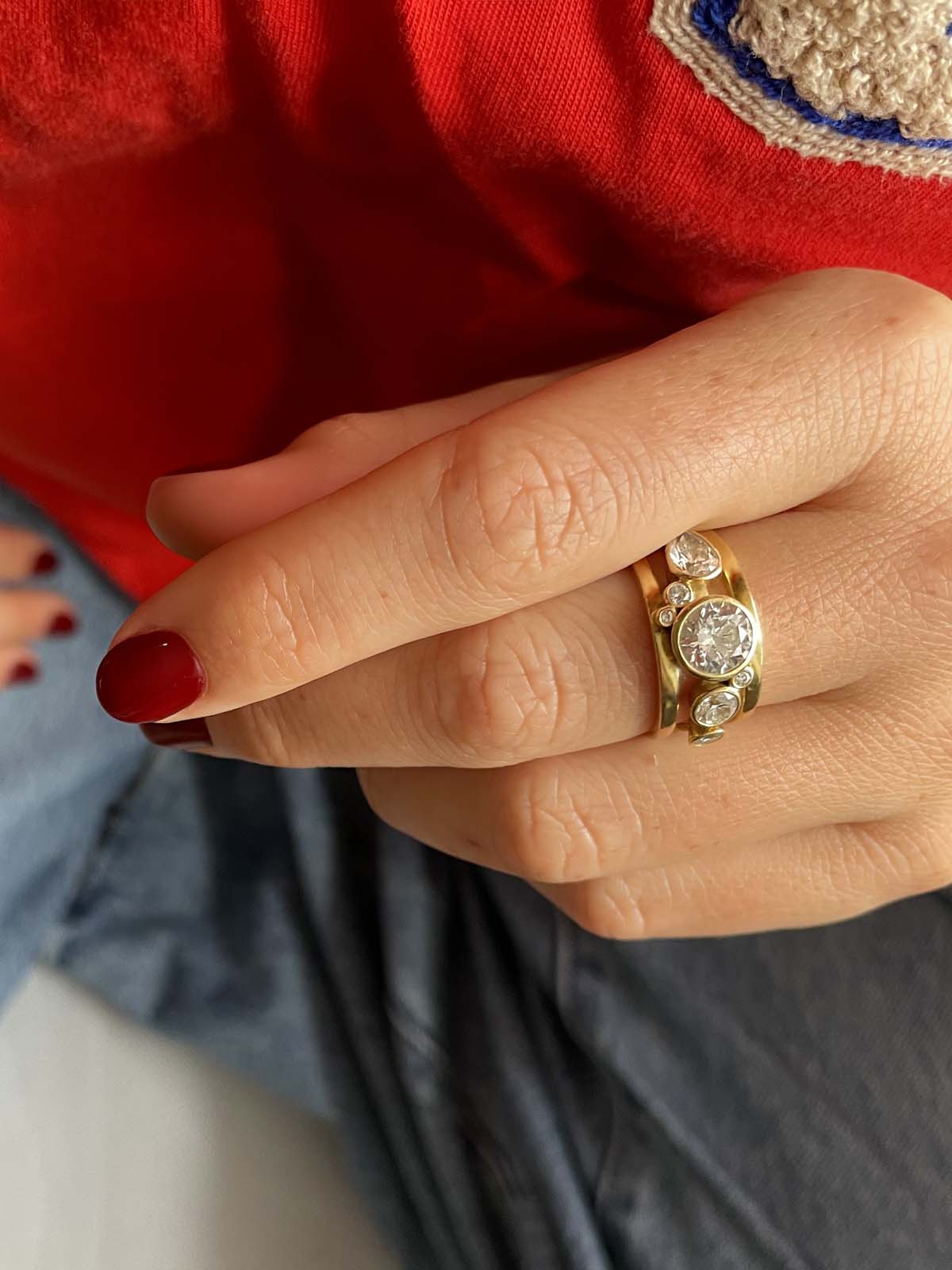 High Five - Ring adorned with 2.63 carats diamonds