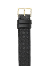 Embracelet woven black with 18k gold buckle