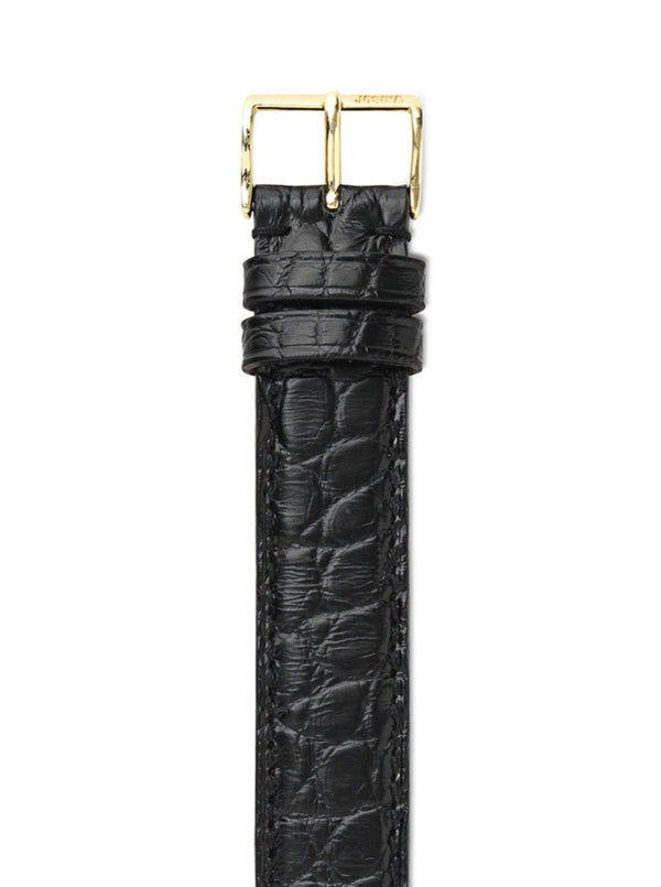 Embracelet black Alligator with 18k gold buckle