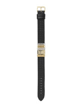 Embracelet woven black with 18k gold buckle