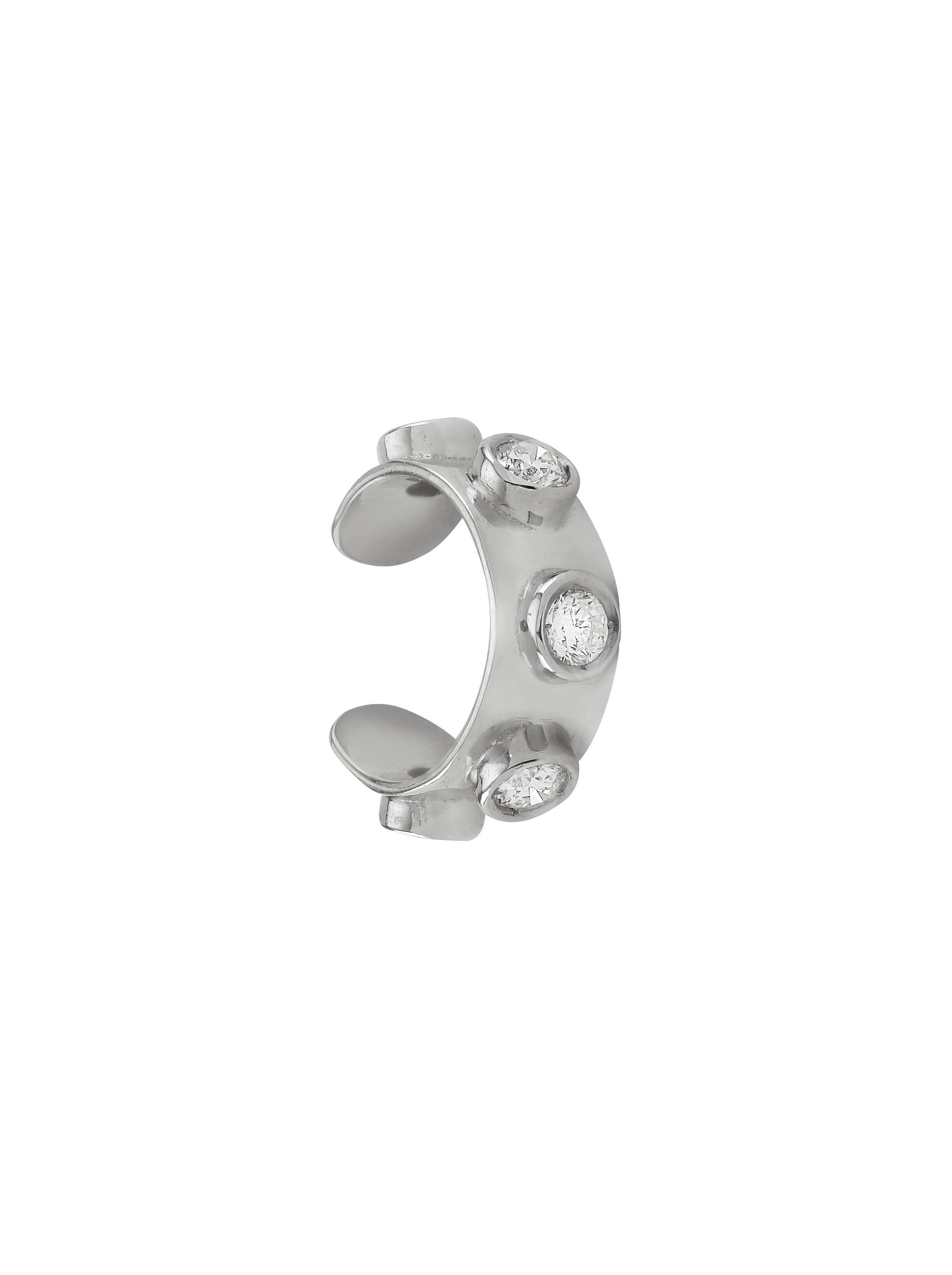 Hippie - Ear cuff with diamonds