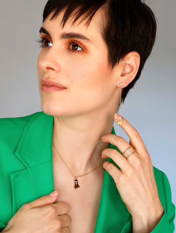 Boo Ear jacket & Flash earring