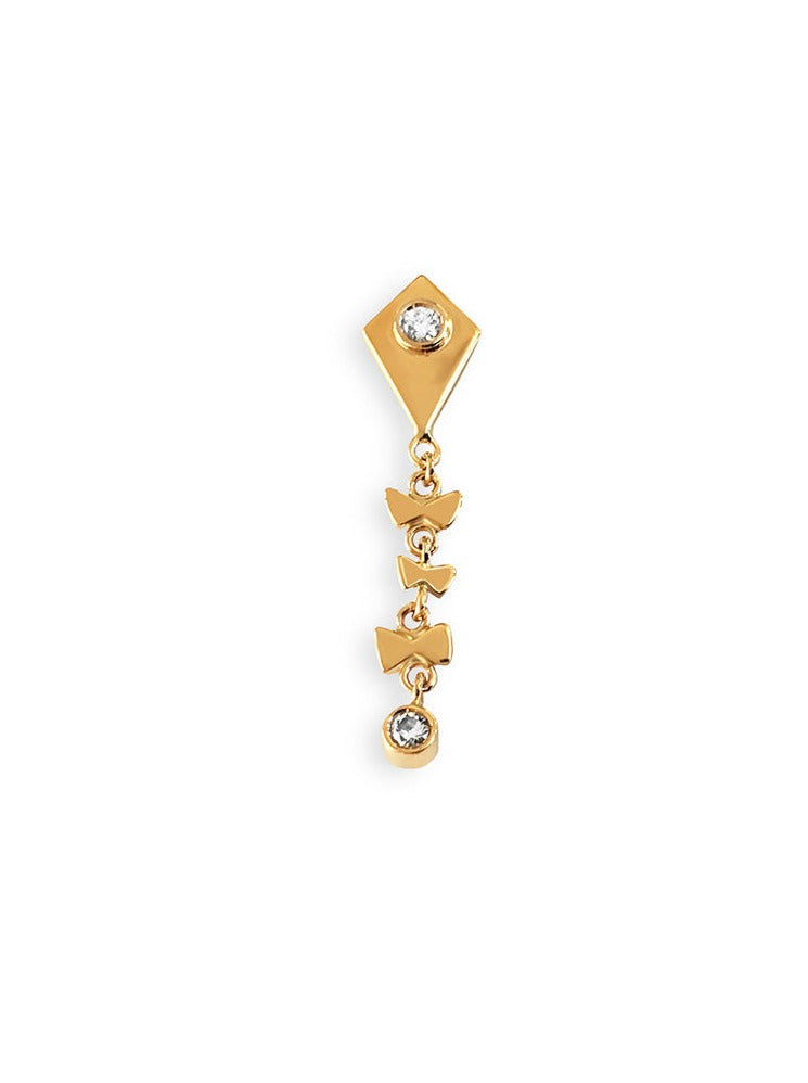 Kite - Earring Single with gleaming diamonds