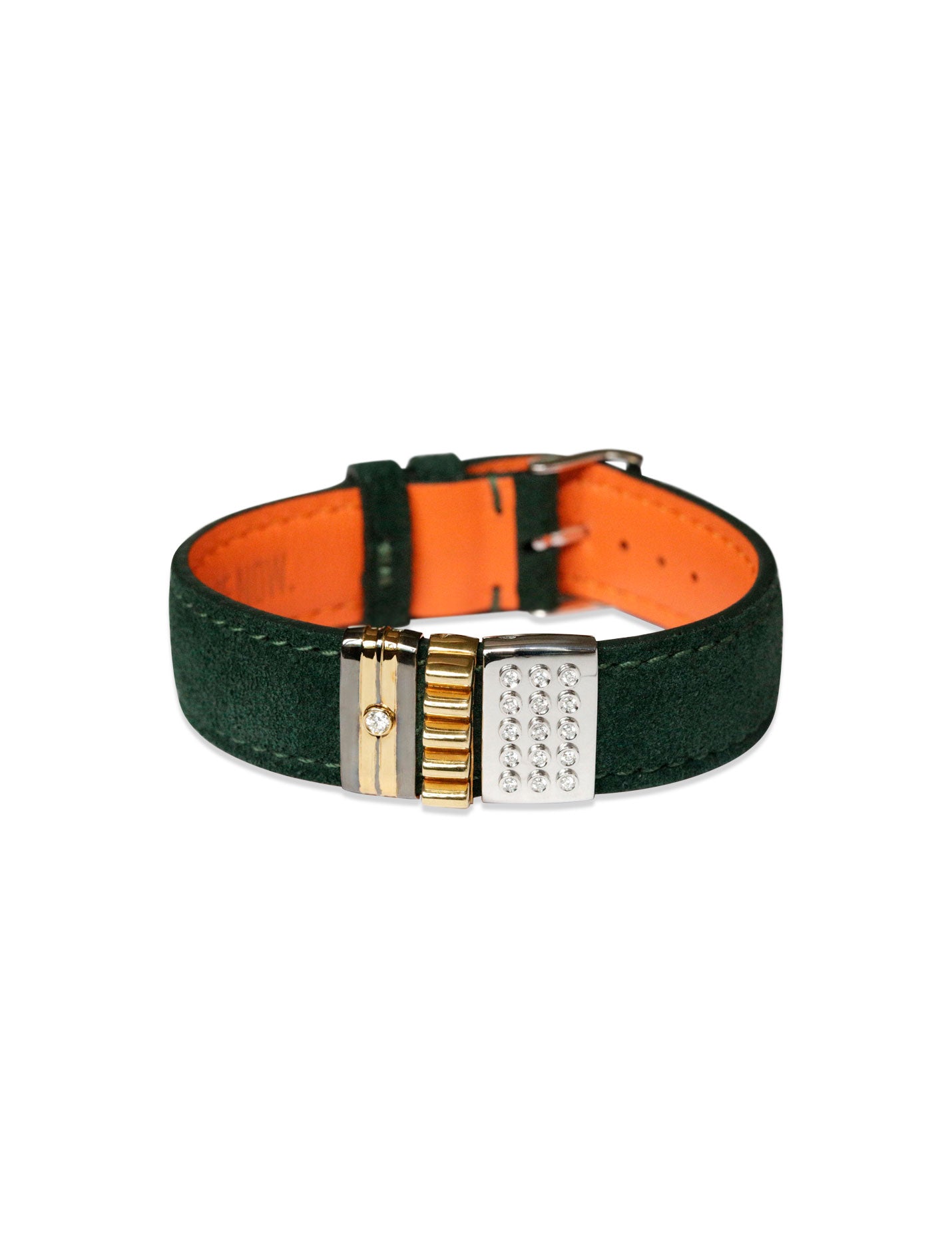 Embracelet Suede - with 18kt solid gold buckle