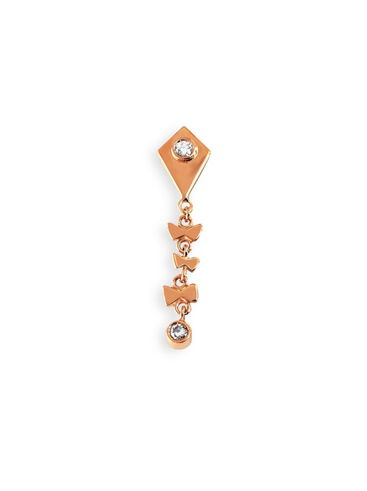 Kite - Earring Single with gleaming diamonds