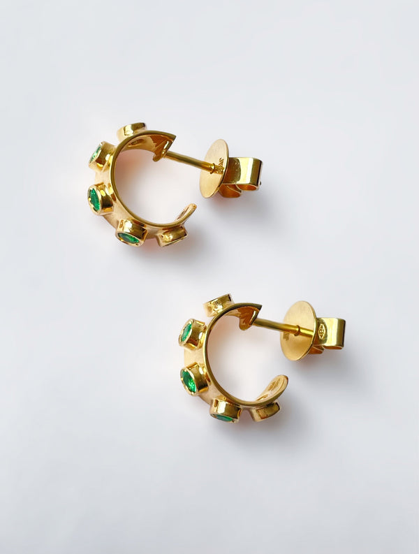 Jabbar Emerald Hoops