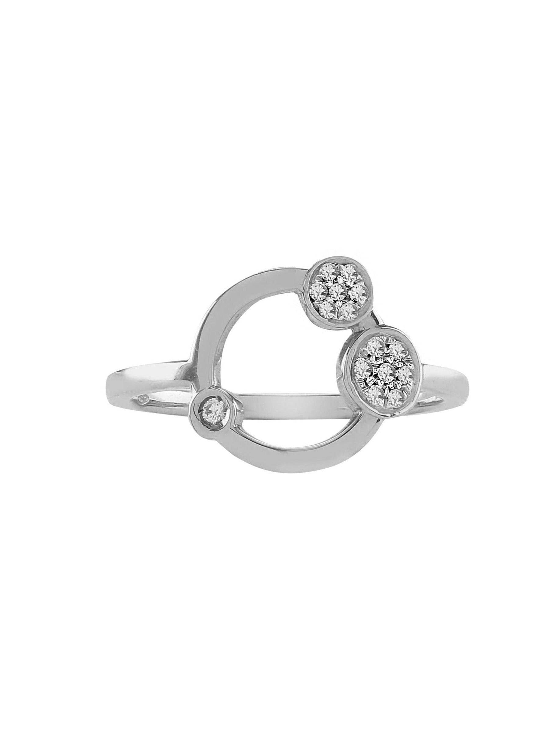 Galaxy ring white gold with brilliants
