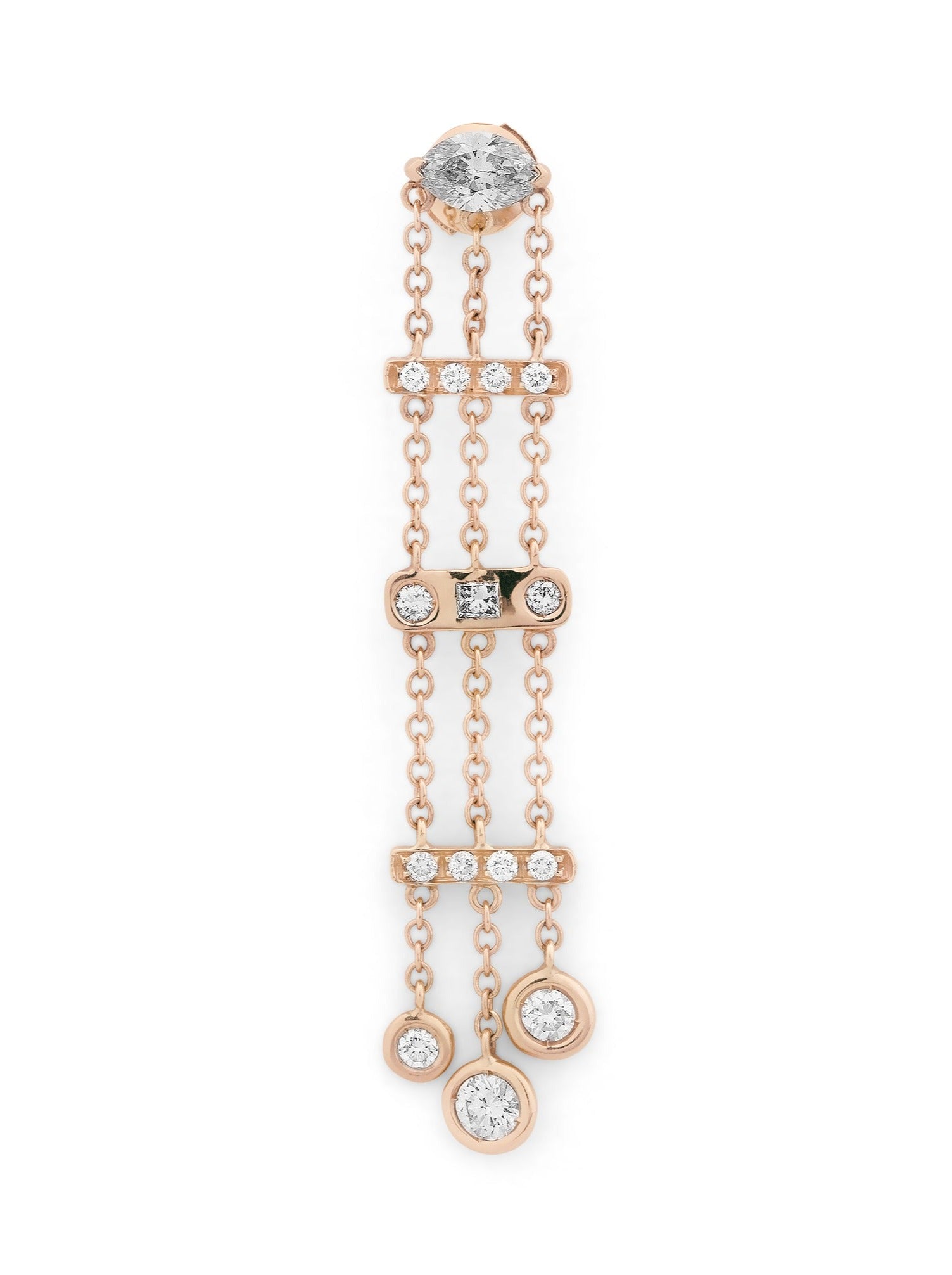 WOW - Single earring with Marquise cut diamond